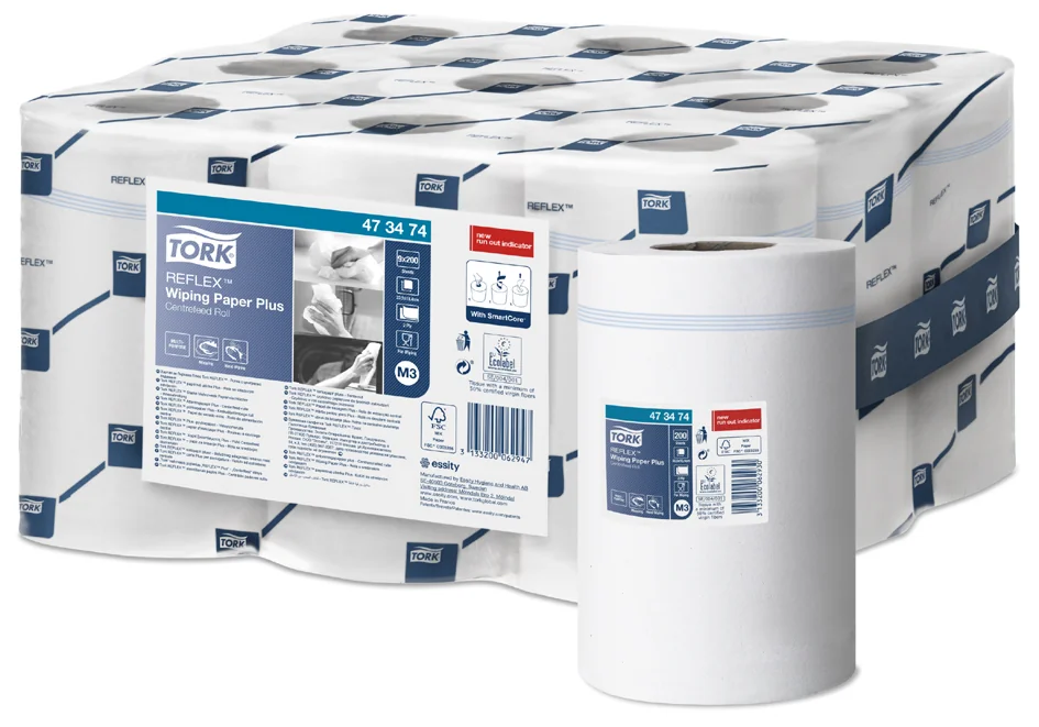 TORK Reflex Rouleau nettoyant multi-usage, 120,1 m, blanc - lot de 12 - OEM 473246 – Image 5