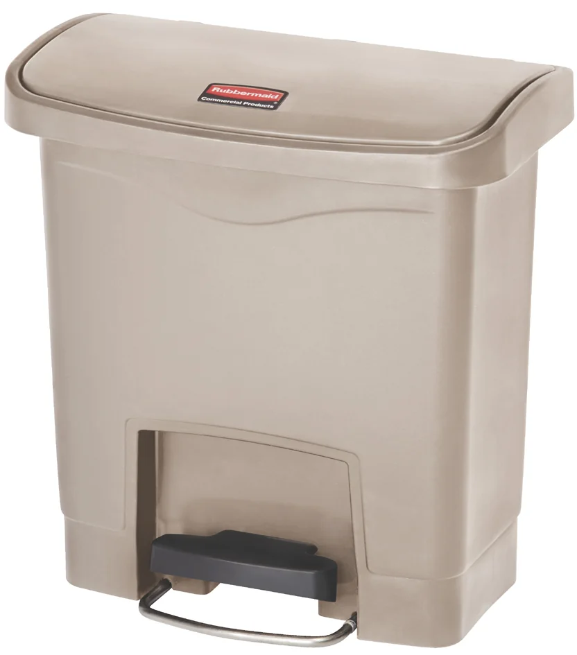 Rubbermaid Collecteur à pédale Slim Jim, 15 litres, blanc - OEM 1883554