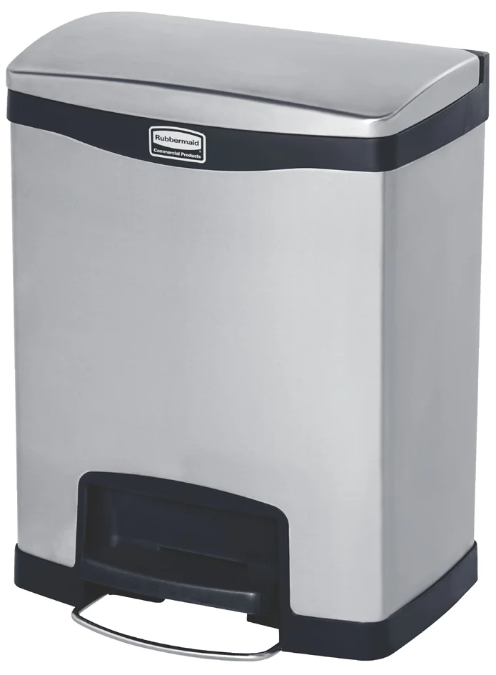 Rubbermaid Collecteur à pédale Slim Jim, en métal, 30 litres - OEM 1901985 – Image 2