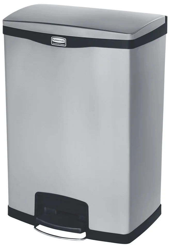 Rubbermaid Collecteur à pédale Slim Jim, en métal, 90 litres - OEM 1901999 – Image 3