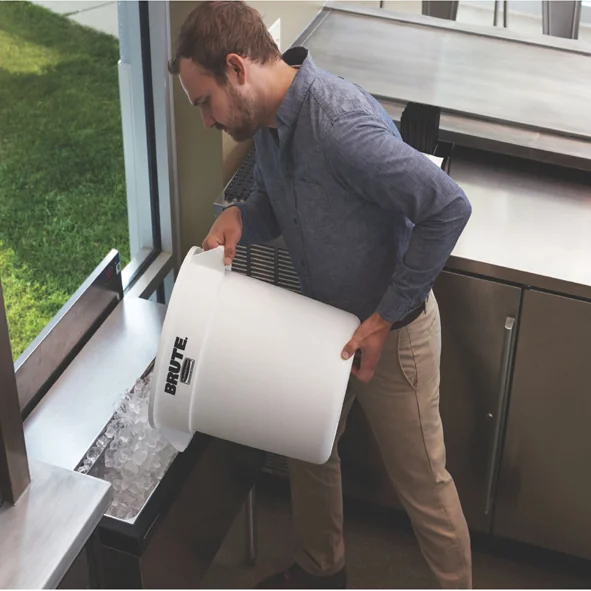 Rubbermaid Collecteur BRUTE 37,9 litres, en PP, gris - OEM FG261000GRAY – Image 4