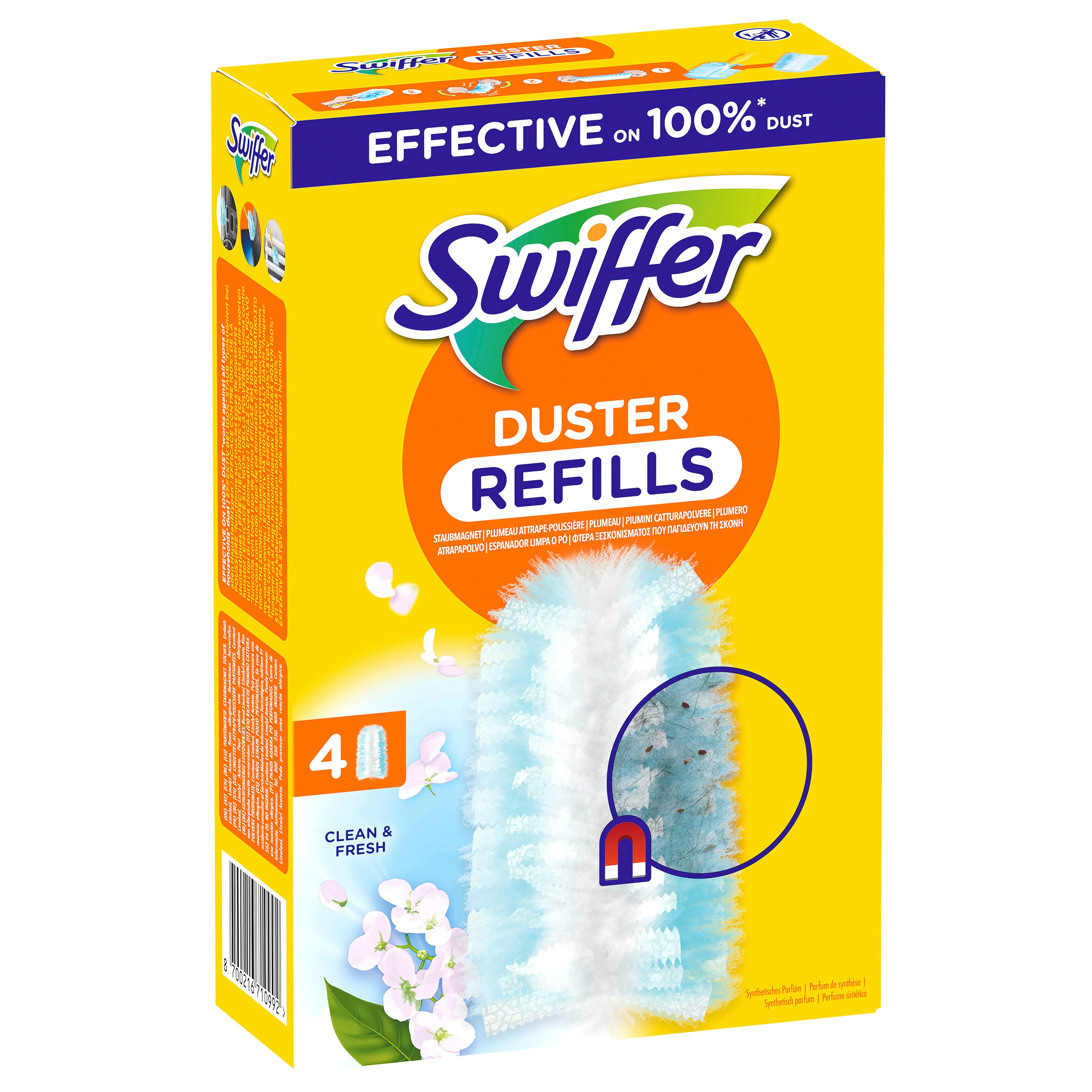 Swiffer Plumeau magnétique parfum febreze, pack de 4 - OEM 8700216710992