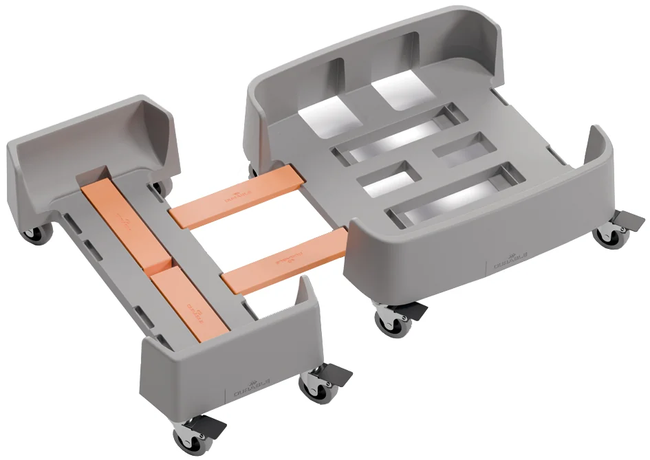 DURABLE Chariot DURABIN 90 L, en rPP, 4 roulettes, gris - OEM 334137