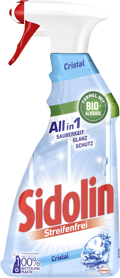 Sidolin Nettoyant pour vitres All in 1 Cristal, spray 500 ml - OEM 401500035390