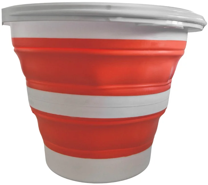 Linden Berg Seau, pliable, rond, 10 litres, bordeaux/blanc - OEM 1067 – Image 6