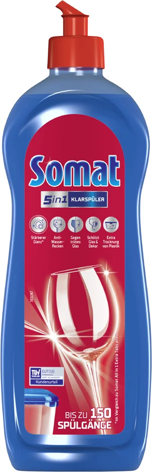 Somat Liquide de rinçage 5 en 1 pour lave-vaisselle, 750 ml - OEM 4015200036281