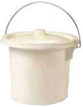 EDA Seau hygiénique, avec anse en métal, 11,5 litres, crème - OEM 019486 BE. CR S