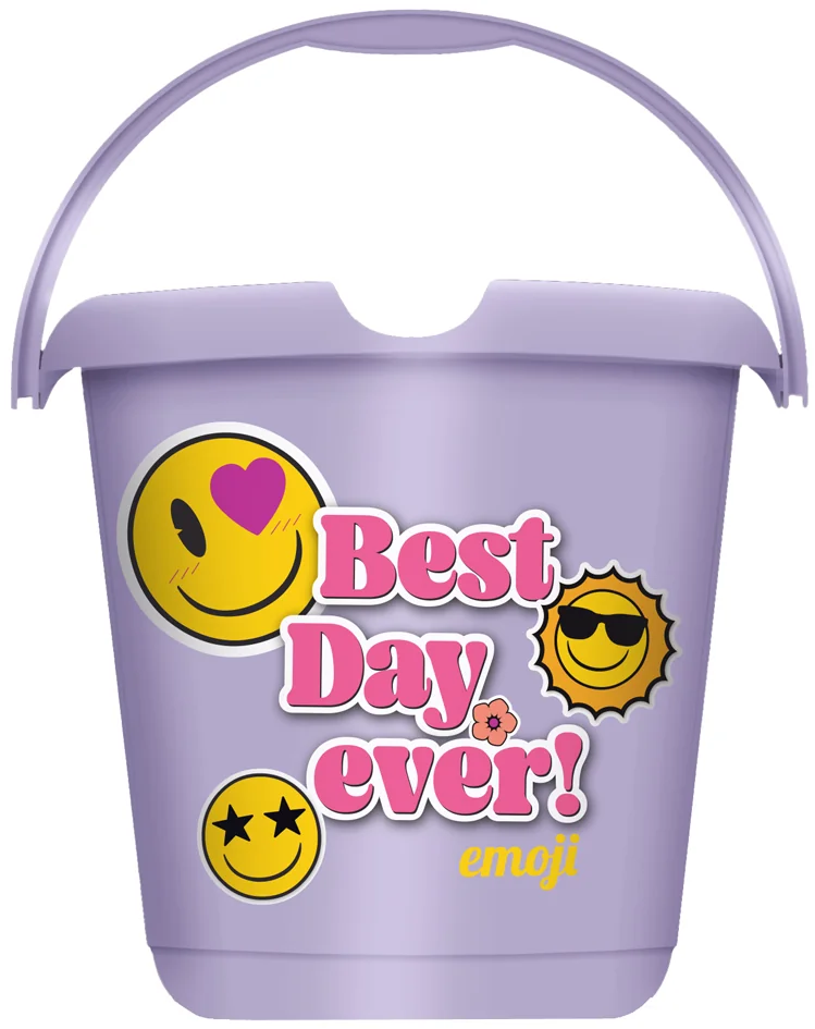 keeeper Seau à motif 'ilvie emoji best day', rond, 10 litres - OEM 1260152535400