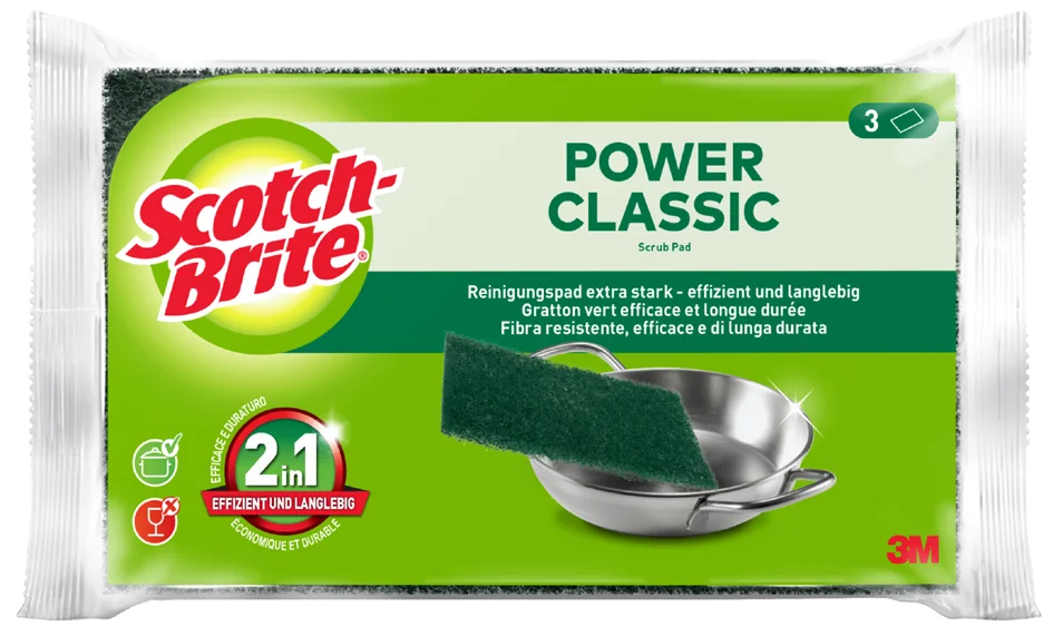 Scotch-Brite Tampon à récurer Classic, pack de 3, vert - OEM CLSP3