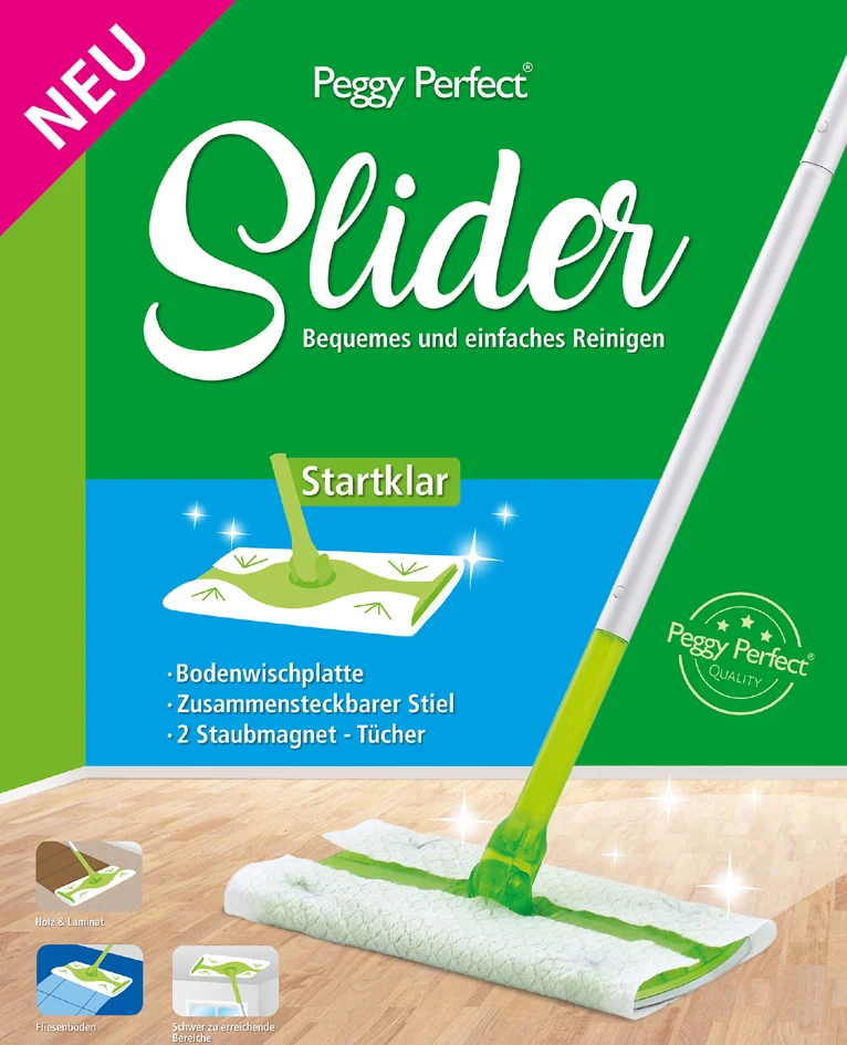 Peggy Perfect Slider Starter Set, balai + 8 lingettes - OEM 6030