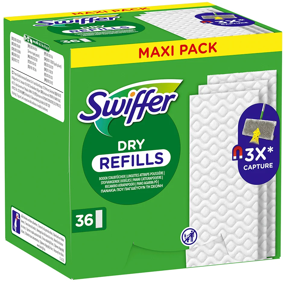 Swiffer Serpillère sèche, pack de recharge de 18 - OEM 8006530389488